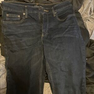 Men's Dark Blue Straight-Leg Jeans